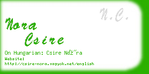 nora csire business card